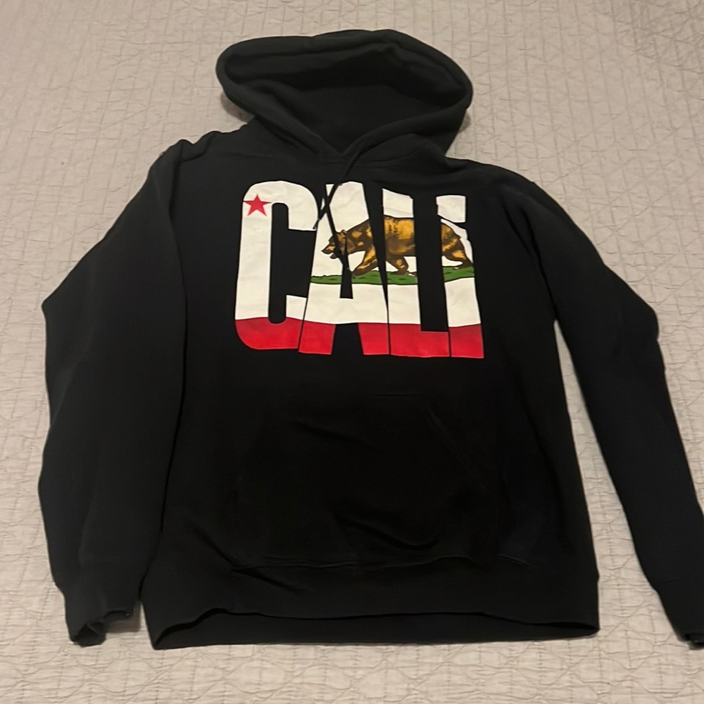 Mens Black California Republic hoodie.